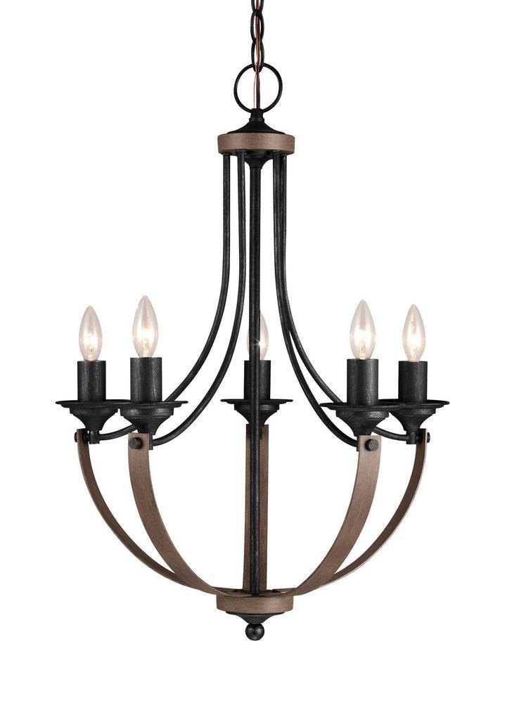 Visual Comfort & Co. Generation Lighting Stardust 67-1/4 in. 5-Light Candelabra E-12 Base Chandelier 