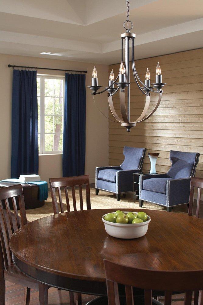 Visual Comfort & Co. Generation Lighting Stardust 67-1/4 in. 5-Light Candelabra E-12 Base Chandelier 