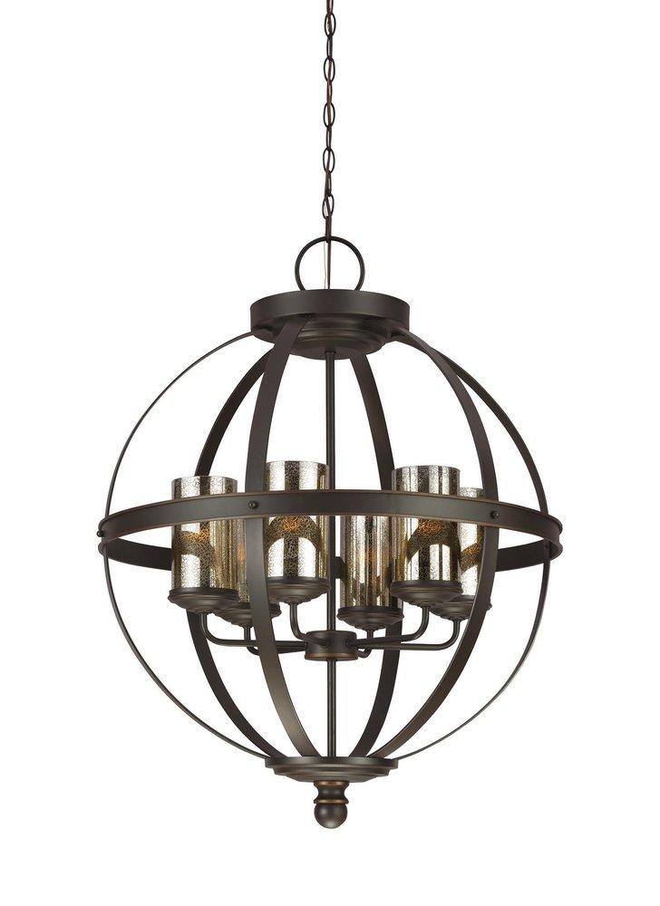 Seagull Lighting Autumn Bronze 172 in. 6-Light Medium E-26 Base Chandelier 
