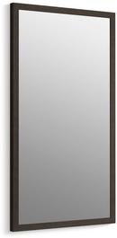 Framed Mirror in Felt Grey