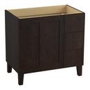 KOHLER Claret Suede 34-1/2 x 36 in. Bathroom Vanity Cabinet with Legs 