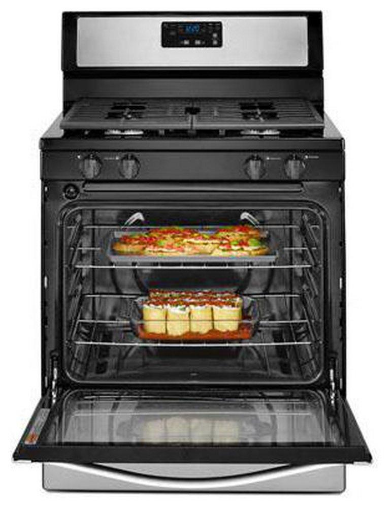 Whirlpool Stainless Steel 29-7/8 in. Gas 4-Burner Sealed Freestanding Range 