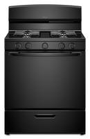 Amana Black 29-22/25 in. Gas 4-Burner Sealed Freestanding Range 