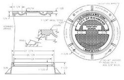 36 in. Sanitary Sewer Manhole Frame and Cover Only
