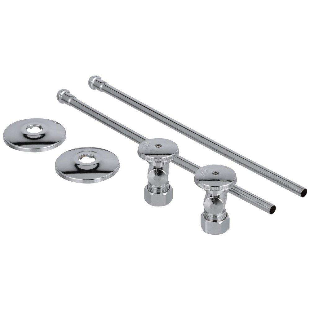 Zurn Polished Chrome 1/2 in x 3/8 in. x 2-1/2 in. Supply Kit in Polished Chrome 