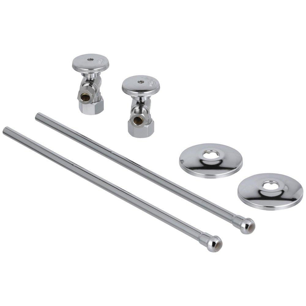 Zurn Polished Chrome 1/2 in x 3/8 in. x 2-1/2 in. Supply Kit in Polished Chrome 