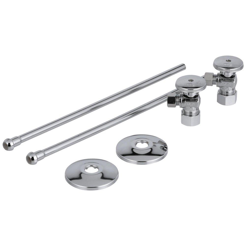 Zurn Polished Chrome 1/2 in x 3/8 in. x 2-1/2 in. Supply Kit in Polished Chrome 