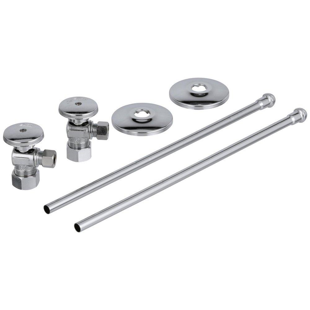 Zurn Polished Chrome 1/2 in x 3/8 in. x 2-1/2 in. Supply Kit in Polished Chrome 