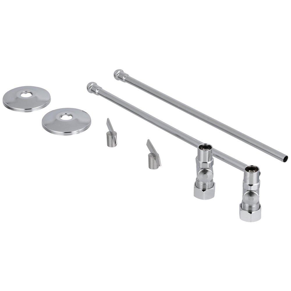 Zurn Chrome Plated Sink 1/2 in x 3/8 in. x 2-3/4 in. Supply Kit 