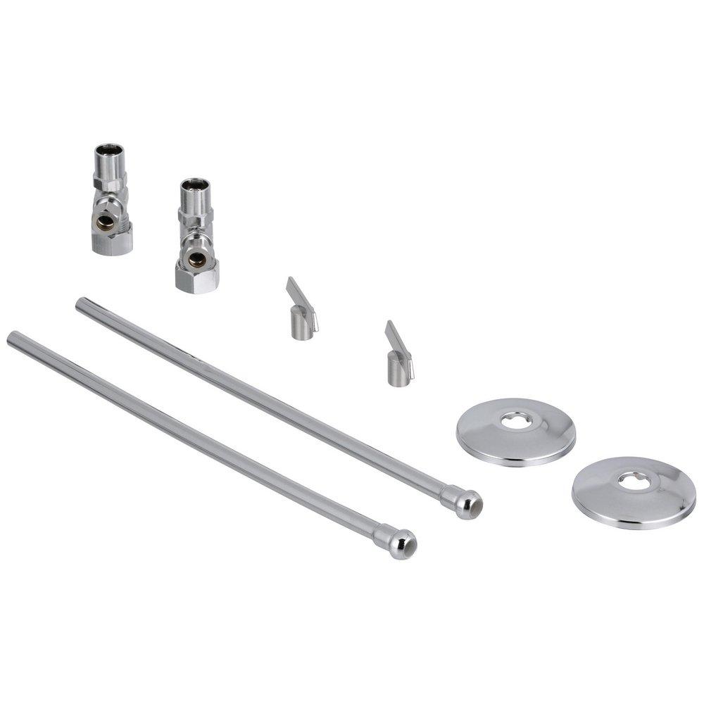 Zurn Chrome Plated Sink 1/2 in x 3/8 in. x 2-3/4 in. Supply Kit 