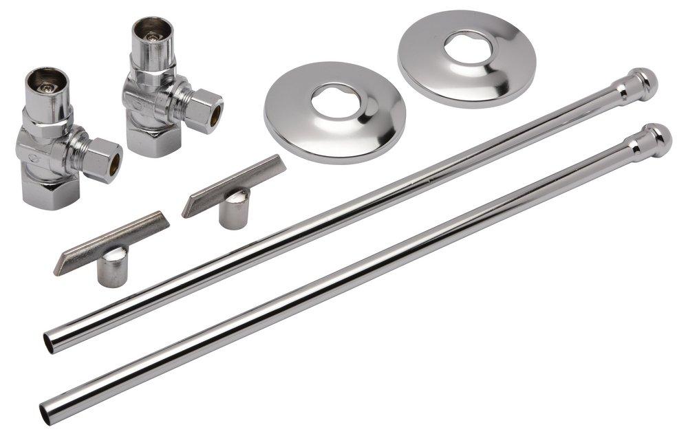Zurn Chrome Plated 1/2 in x 3/8 in. x 2-3/4 in. Supply Kit in Chrome Plated 