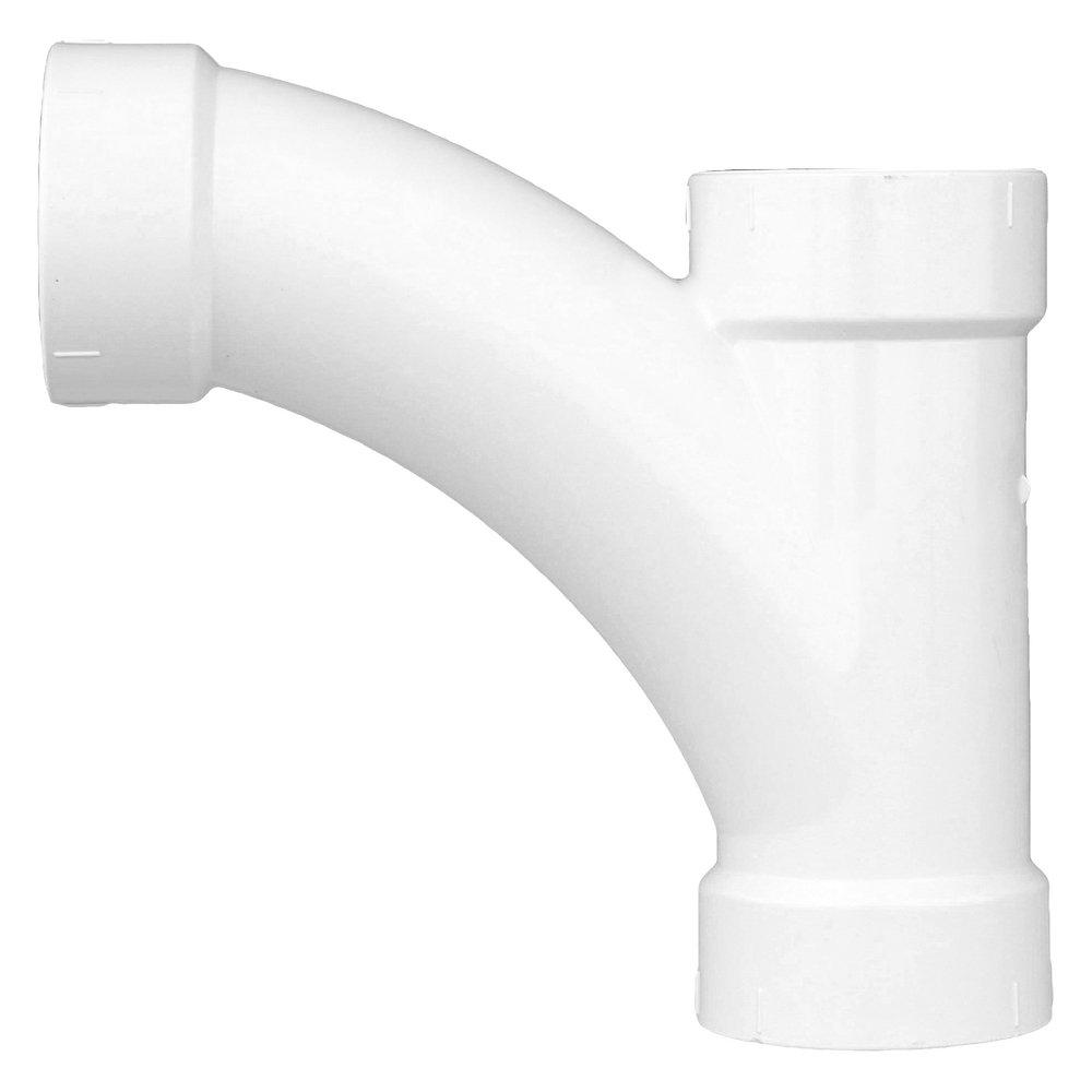White PVC DWV Combination Wye 