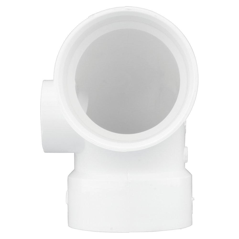 White PVC DWV 90&deg; Elbow with 1-1/2 