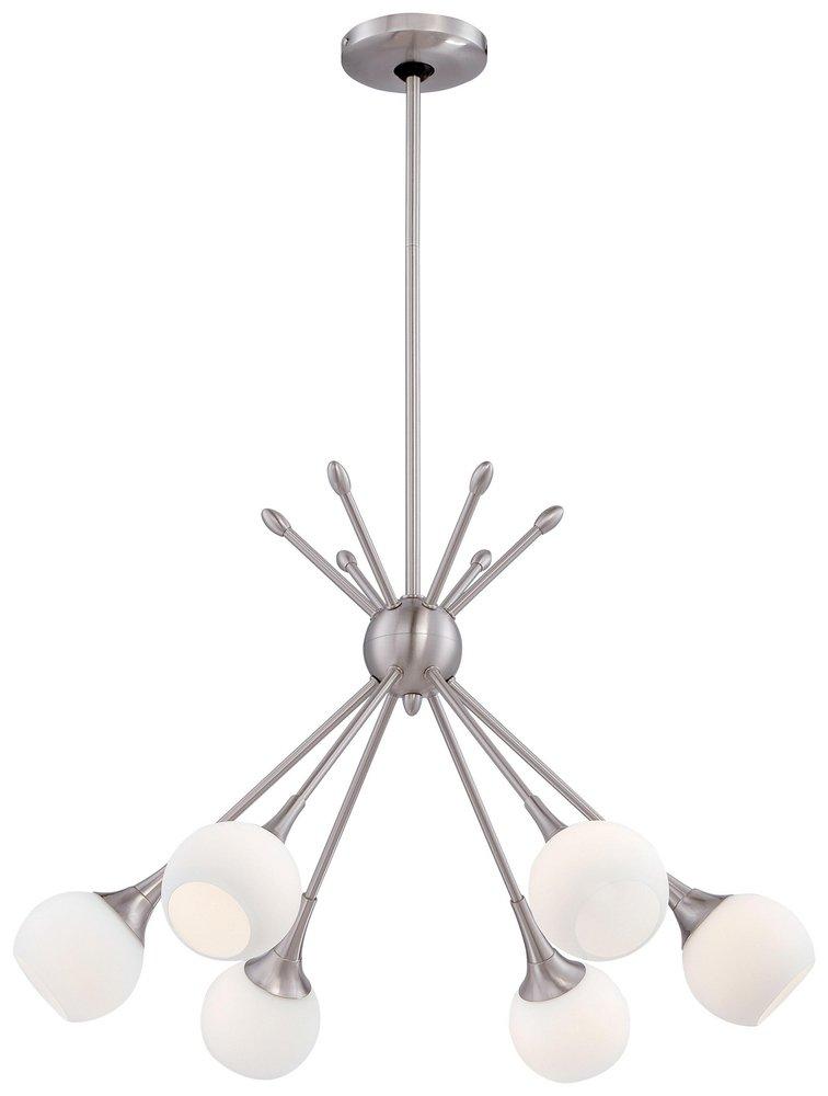 George Kovacs Brushed Nickel 24 in. 6-Light Chandelier 