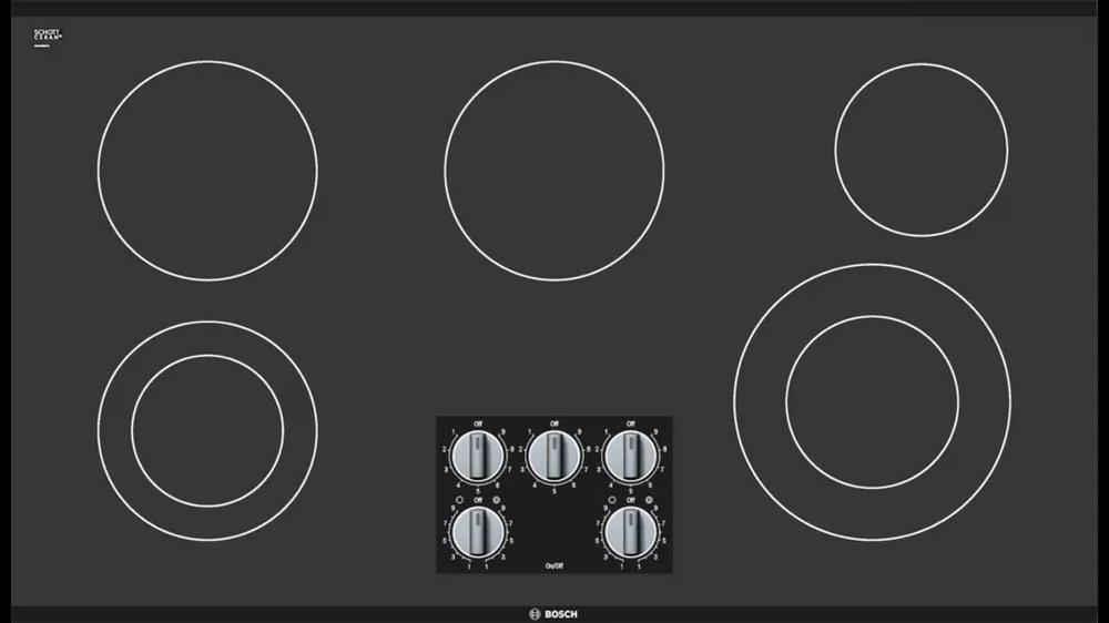 BSH Home Appliances Corporation Black 5 Burner Smoothtop Cooktop 