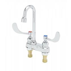 Two Handle Centerset Bathroom Sink Faucet in Chrome Plated