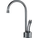 1-Hole Deckmount Hot and Cold Water Dispenser Faucet with Double Lever Handle in Polished Nickel