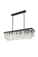 Elegant Lighting Matte Black 60W 12-Light Candelabra E-12 Pendant 