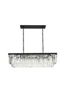 Elegant Lighting Matte Black 60W 12-Light Candelabra E-12 Pendant 