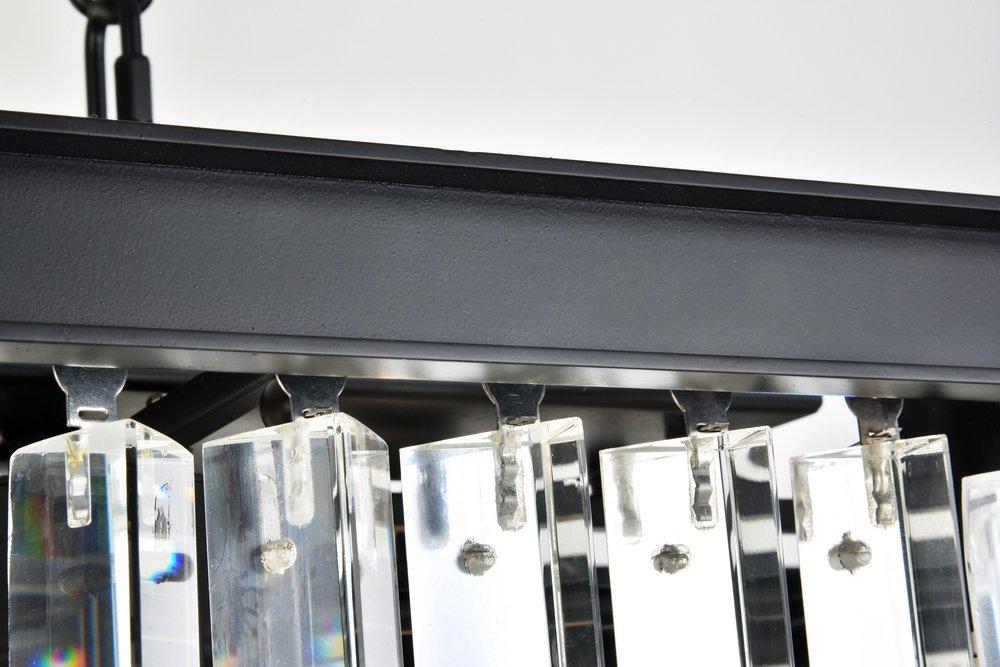 Elegant Lighting Matte Black 60W 12-Light Candelabra E-12 Pendant 