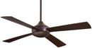 4-Blade Ceiling Fan with Light in Oil Rubbed Bronze