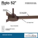 Minka Aire Oil Rubbed Bronze 52 in. 3-Blade Ceiling Fan 