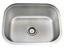Amerisink Brushed Stainless Steel 23-23/100 x 17-18/25 in. No Hole Stainless Steel Single Bowl Undermount Kitchen Sink 
