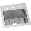 3-Hole 1-Bowl Stainless Steel Universal Center Bar Sink