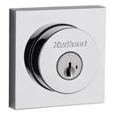 Square Single Cylinder Deadbolt with SmartKey Security in Polished Chrome