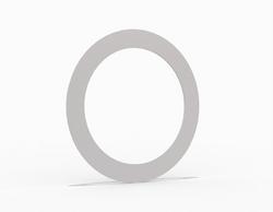 Ring Gasket, PTFE with Barium Sulfate PTFE, 1 in. ASME B16.5 Class 300, 0.063 in. Thick