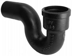 2 in. Spigot x Hub Cast Iron P-Trap