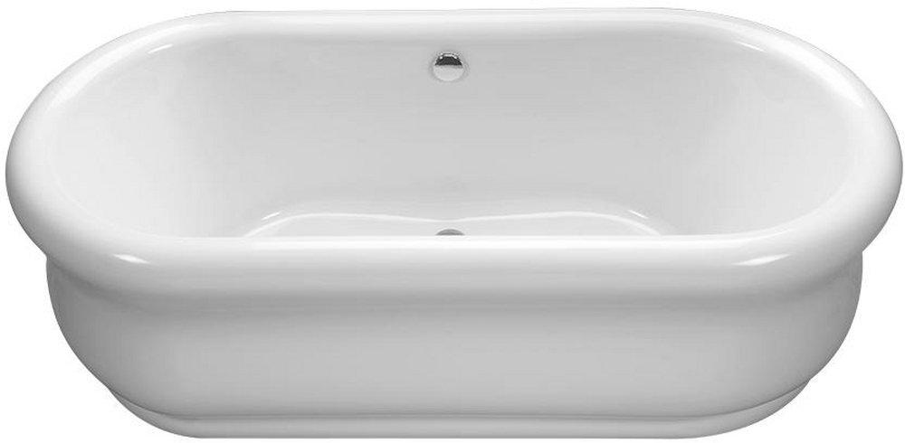 MTI Whirlpools&reg; White 65-1/2 x 35 in. Freestanding Oval Bathtub with Center Drain 