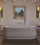 MTI Whirlpools&reg; White 65-1/2 x 35 in. Freestanding Oval Bathtub with Center Drain 