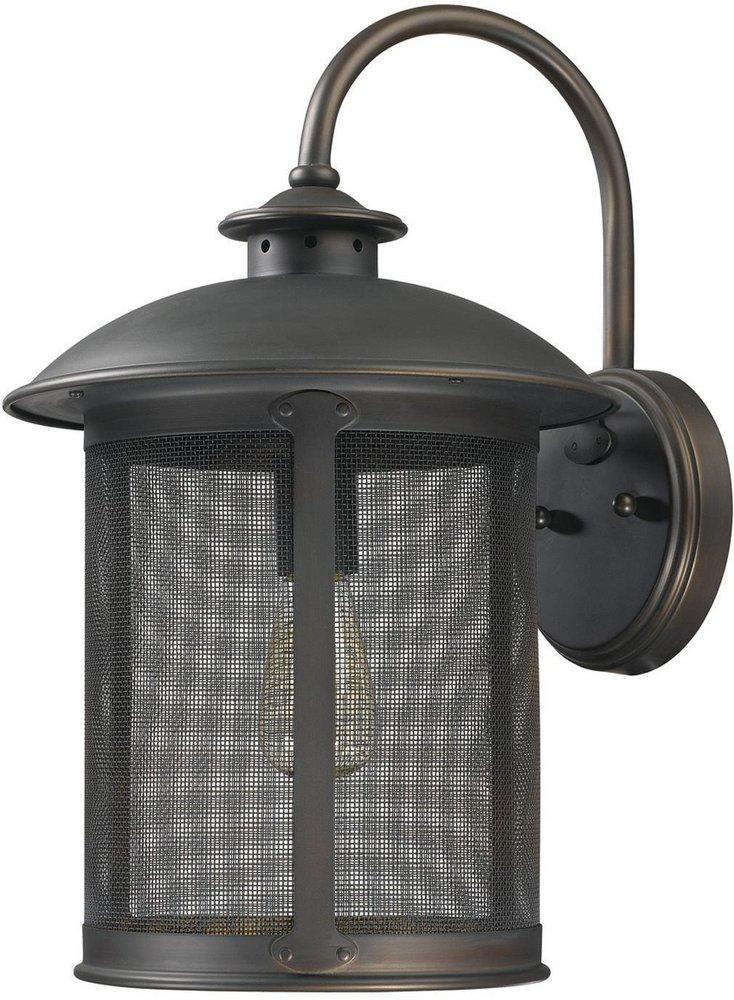 Capital Lighting Old Bronze 100W 1-Light Medium E-26 Incandescent Outdoor Wall Sconce 