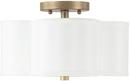 Capital Lighting Brushed Gold 7-1/4 in. 60W 2-Light Medium E-26 Incandescent Ceiling Light with Glass Diffuser Glass 
