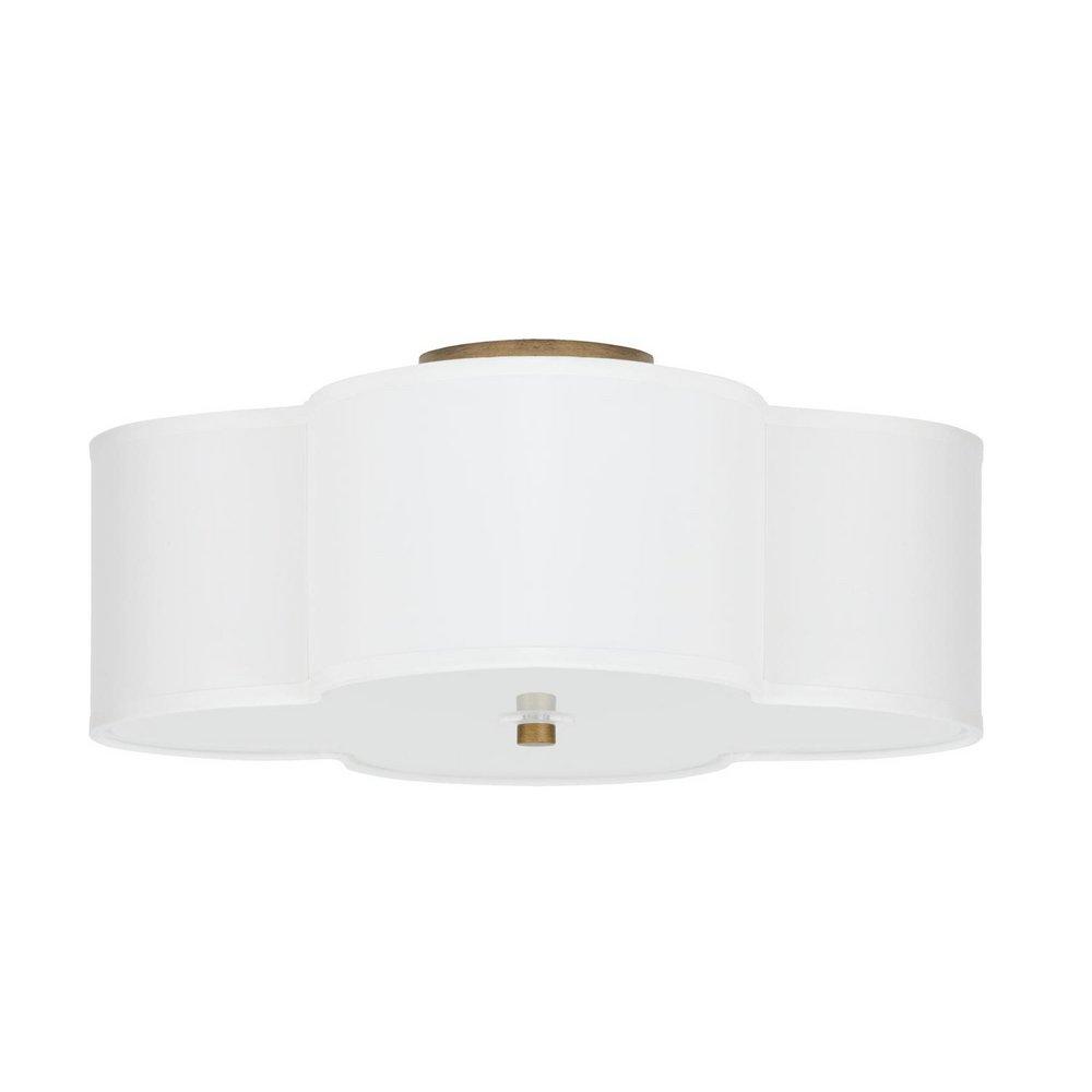 Capital Lighting Brushed Gold 8-1/4 in. 60W 4-Light Medium E-26 Incandescent Ceiling Light with Glass Diffuser Glass 