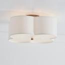 Capital Lighting Brushed Gold 8-1/4 in. 60W 4-Light Medium E-26 Incandescent Ceiling Light with Glass Diffuser Glass 