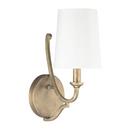 60W 1-Light Candelabra E-12 Incandescent Wall Sconce in Brushed Gold