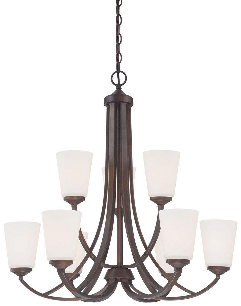 Minka Lavery Vintage Bronze 30 in. 100W 9-Light Medium E-26 Incandescent Chandelier 