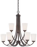 Minka Lavery Vintage Bronze 30 in. 100W 9-Light Medium E-26 Incandescent Chandelier 