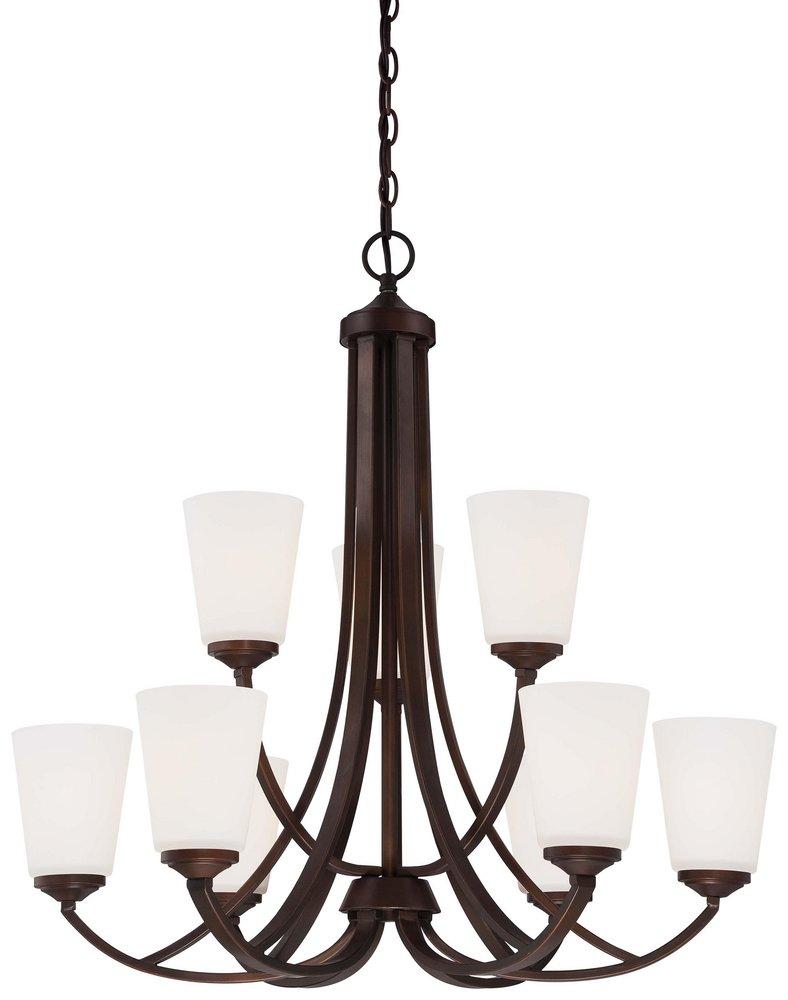 Minka Lavery Vintage Bronze 30 in. 100W 9-Light Medium E-26 Incandescent Chandelier 