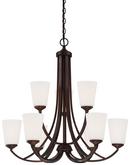 Minka Lavery Vintage Bronze 30 in. 100W 9-Light Medium E-26 Incandescent Chandelier 