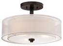 Minka Lavery Smoked Iron 10 in. 1-Light Semi-Flushmount Ceiling Fixture 