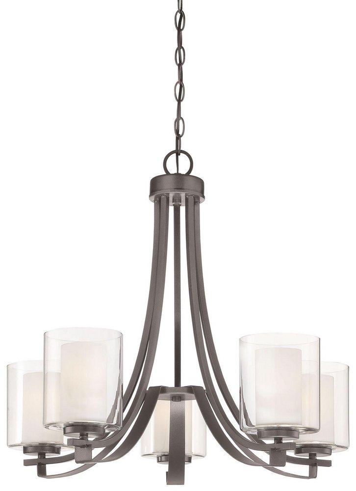 Minka Lavery Smoked Iron 5-Light Chandelier Light Fixture 