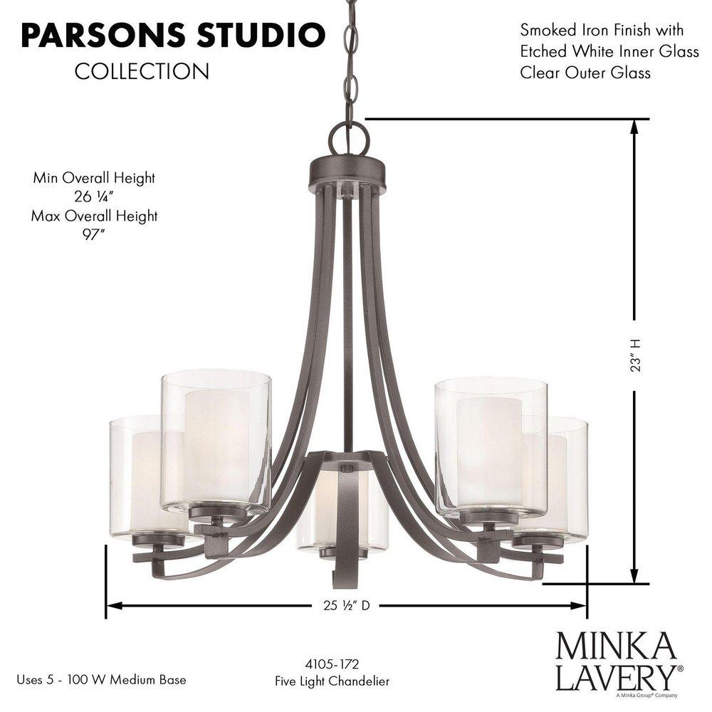 Minka Lavery Smoked Iron 5-Light Chandelier Light Fixture 