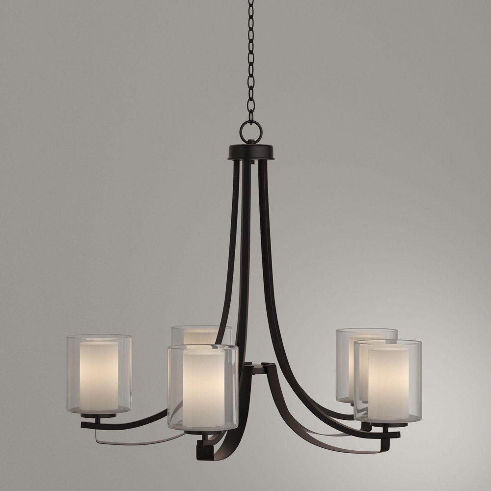 Minka Lavery Smoked Iron 5-Light Chandelier Light Fixture 