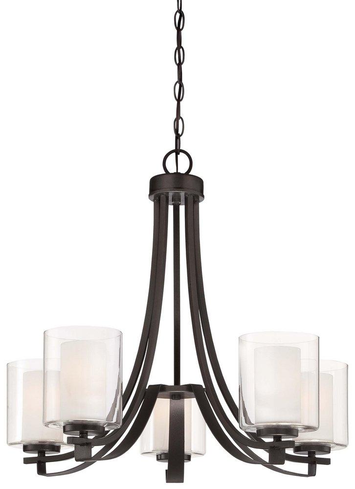Minka Lavery Smoked Iron 100W 5-Light Chandelier 