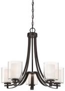 25-1/2 in. 100W 5-Light Candelabra Incandescent Chandelier in Smoked Iron
