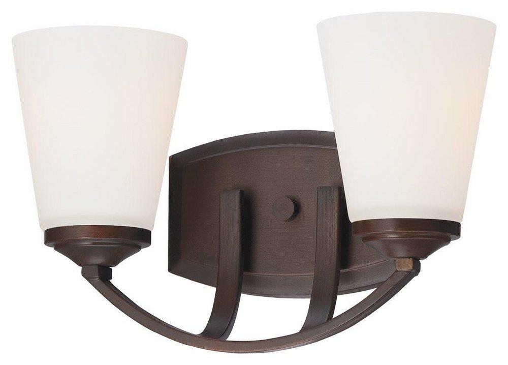 Minka Lavery Vintage Bronze 100W 2-Light Medium E-26 Vanity Light 