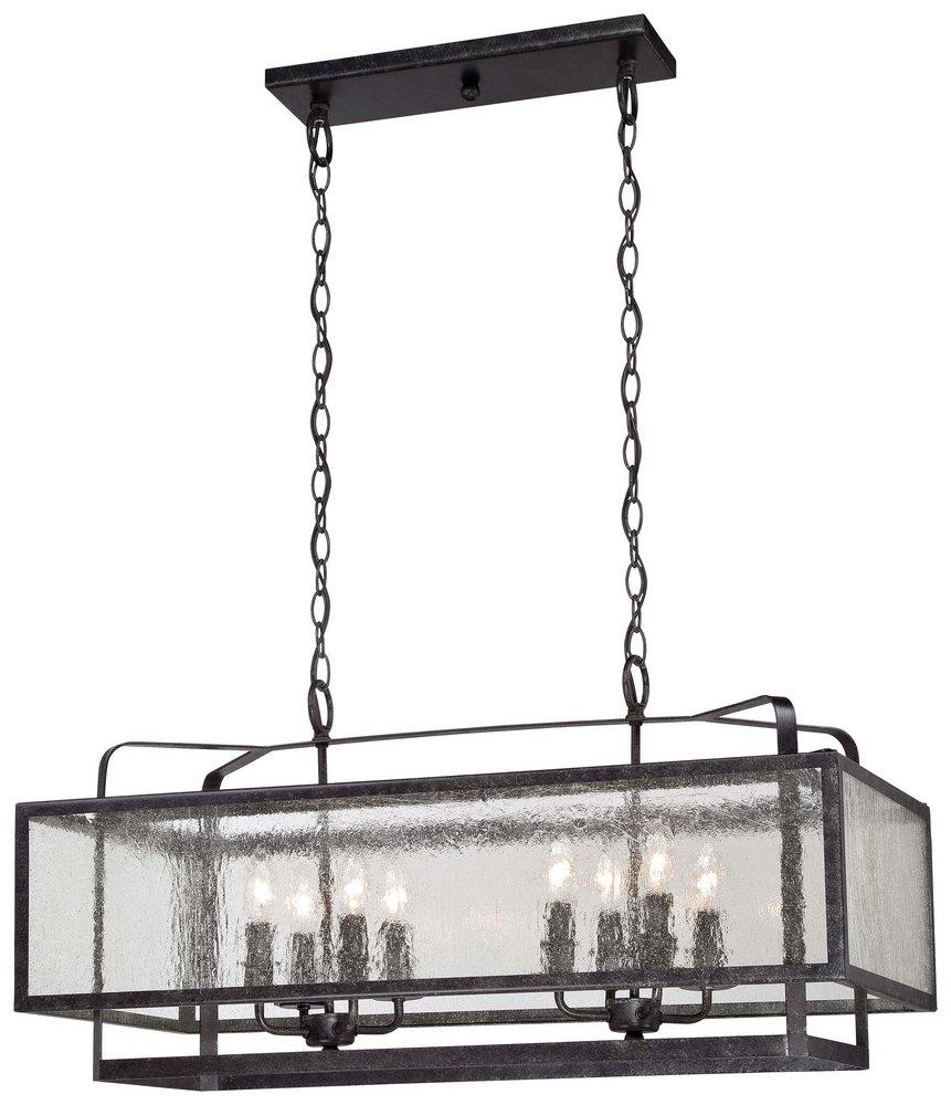 Minka Lavery Aged Charcoal 15-1/4 in. 60W 8-Light Candelabra E-12 Island Light 